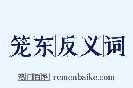 笼东反义词是什么意思的图片